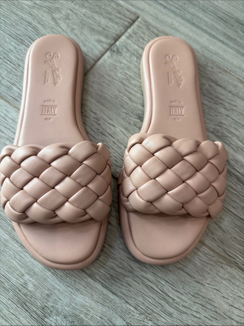 Seychelles Bellisima Blush Braided Slide Sandals